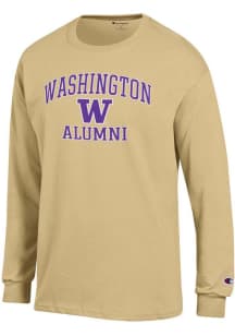 Champion Washington Huskies Gold Logo Alumni Jersey Long Sleeve T Shirt