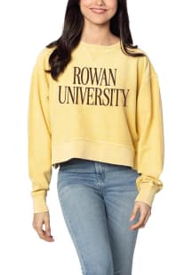 Rowan University Womens Gold Corded Boxy Crew Sweatshirt