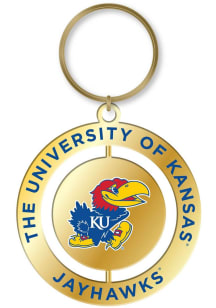 Kansas Jayhawks Retro Mascot Spinner Keychain - Blue