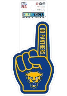Pitt Panthers Finger 3in Durable Stickers - Blue