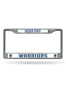 Golden State Warriors Premium Chrome License Plate Frame - Silver