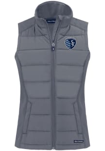 Cutter and Buck Sporting Kansas City Womens Graphite Evoke Vest