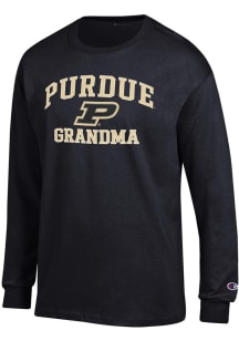 Champion Purdue Boilermakers Black Grandma Jersey Long Sleeve T Shirt