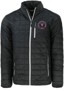 Cutter and Buck Inter Miami CF Mens Black Rainier PrimaLoft Big and Tall Lined Jacket