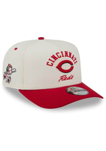 New Era Cincinnati Reds Arched 9FIFTY A Frame Adjustable Hat - White