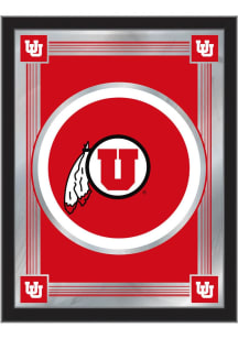 Utah Utes Logo Hanging Back Bar Mirror