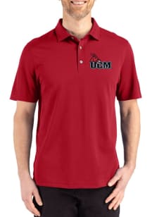 Cutter and Buck Central Missouri Mules Mens Cardinal Advantage Refresh Short Sleeve Polo
