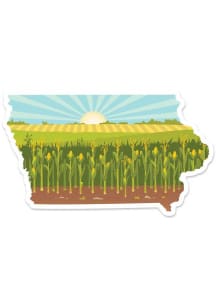 Iowa Corn State Shape Stickers - Blue
