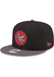 New Era Ohio State Buckeyes Black Black Graphite Color Pop GCP 9FIFTY Mens Snapback Hat