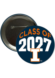 Illinois Fighting Illini 3" Class of 2027 Button - Orange