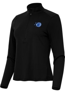 Antigua Orlando Magic Womens Black Tribute Qtr Zip Pullover