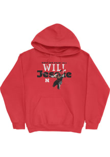 Will Jesske Campus Ink Nebraska Cornhuskers Youth Illustrated Long Sleeve Player Hoodie Red