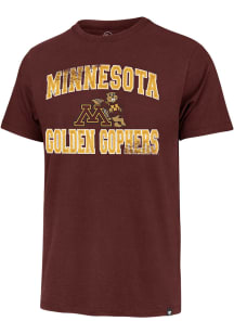 47 Minnesota Golden Gophers Maroon Union Arch Short Sleeve Fashion T Shirt