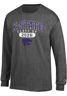 Champion K-State Wildcats Charcoal Class of 2026 Jersey Long Sleeve T Shirt