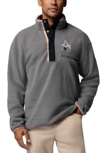 Columbia Purdue Boilermakers Mens Grey HelvetiaHalf Snap Pullover Jackets