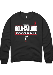 Trevon Gola-Callard Cincinnati Bearcats Mens Black Football NIL Stacked Box Player Crew
