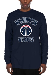 New Era Washington Wizards Navy Blue Heart and Soul Long Sleeve T Shirt