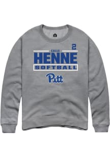 Calle Henne Pitt Panthers Mens Graphite NIL Stacked Box Player Crew