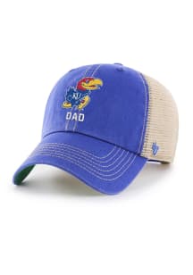 47 Kansas Jayhawks Dad Trawler Adjustable Hat - Blue