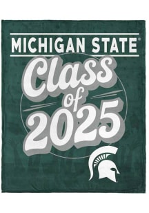 Michigan State Spartans Class of 2025 Silk Touch Fleece Blanket - Green