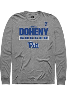 Sofia Doheny Pitt Panthers Graphite NIL Stacked Box Long Sleeve Player T Shirt