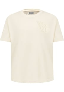 Pro Standard Cleveland Guardians Youth White Embroidered Primary Logo Short Sleeve Fashion T-Shirt