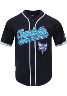 Pro Standard Charlotte Hornets Mens Black Script Tail Mesh Baseball Jersey