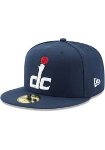 New Era Washington Wizards Mens Navy Blue DC Logo Basic 59FIFTY Fitted Hat