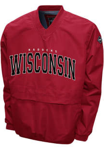Wisconsin Badgers Mens Red FC Members Windshell Pullover Jackets