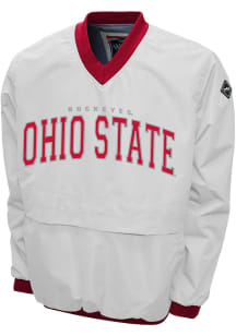 Ohio State Buckeyes Mens White Windshell Pullover Jackets