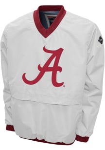 Alabama Crimson Tide Mens White Big Logo Pullover Jackets