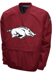 Arkansas Razorbacks Mens Red Big Logo Pullover Jackets