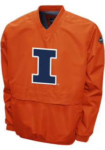 Illinois Fighting Illini Mens Orange Big Logo Pullover Jackets