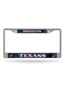 Houston Texans Standard Chrome License Plate Frame - Silver