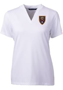 Cutter and Buck Real Salt Lake Womens White Forge Short Sleeve T-Shirt