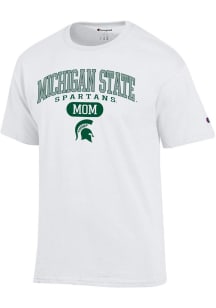 Champion Michigan State Spartans White Pill Box Mom Jersey Short Sleeve T Shirt