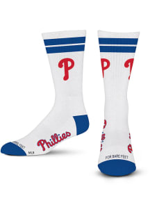 Philadelphia Phillies White White Stripes Youth Crew Socks