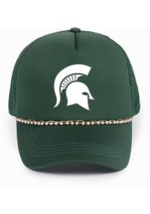 Michigan State Spartans Green Chain Trucker Ponyback Womens Adjustable Hat