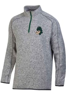 Champion Michigan State Spartans Mens Grey Arctic Fleece Long Sleeve Qtr Zip Pullover