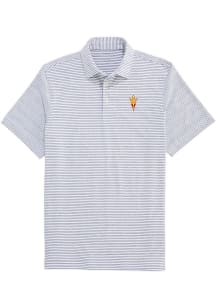 Vineyard Vines Arizona State Sun Devils Mens Charcoal Bradley Short Sleeve Fashion Polo