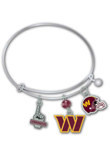 Mojo Washington Commanders 3 Charm Womens Bracelet