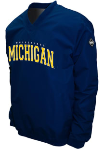 Michigan Wolverines Mens Blue Members Pullover Jackets