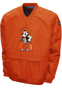 Oklahoma State Cowboys Mens Orange Big Logo Windshell Pullover Jackets