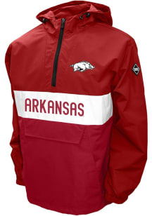 Arkansas Razorbacks Mens Crimson Alpha Anorak Pullover Jackets