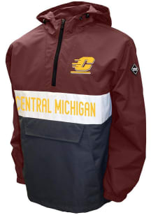 Central Michigan Chippewas Mens Maroon Alpha Anorak Pullover Jackets