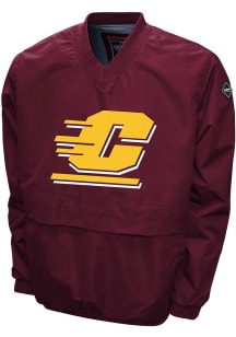 Central Michigan Chippewas Mens Maroon Big Logo Windshell Pullover Jackets
