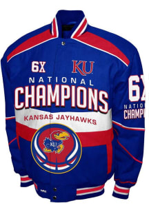 Mens Kansas Jayhawks Commemorative Cotton Twill Heavyweight Jacket - Blue