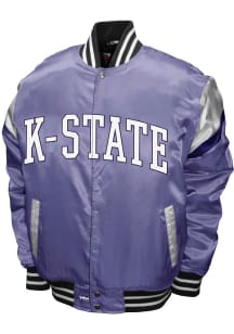 Mens K-State Wildcats Power Satin Heavyweight Jacket - Lavender