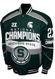 Mens Michigan State Spartans Commemorative Cotton Twill Heavyweight Jacket - Green