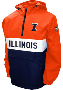 Illinois Fighting Illini Mens Orange Alpha Anorak Pullover Jackets